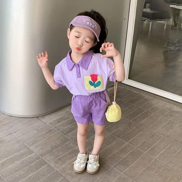 Lavender_Trendy_&_Comfortable_Tulip_Shorts_Set_For_Girls
