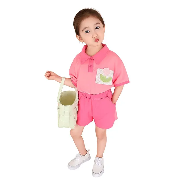 Pink_Trendy_&_Comfortable_Tulip_Shorts_Set_For_Girls