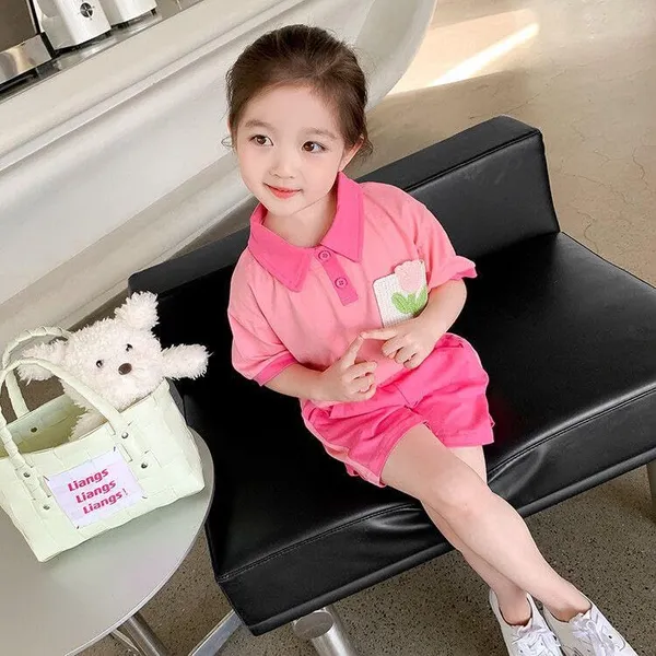 Pink_Trendy_&_Comfortable_Tulip_Shorts_Set_For_Girls