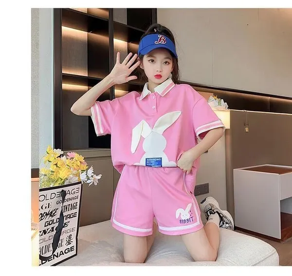 Pink_Trendy_&_Comfortable_Bunny_Ear_Shorts_Set_For_Girls