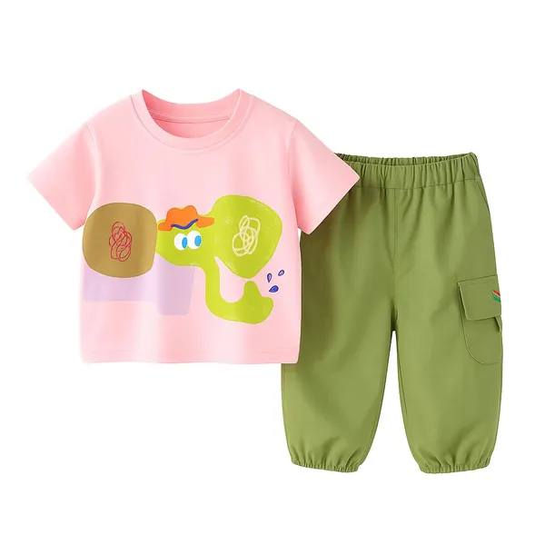 Green_Trendy_&_Comfortable_Elephant_Cargo_Set_For_Girls