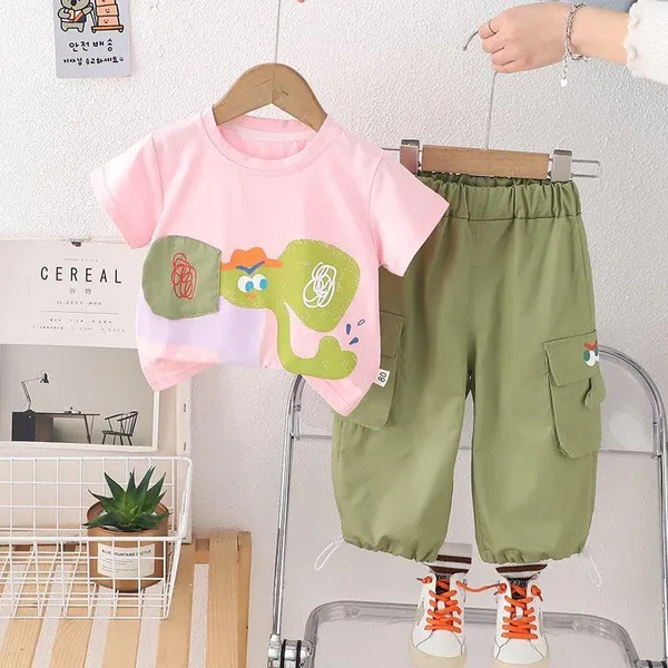 Green_Trendy_&_Comfortable_Elephant_Cargo_Set_For_Girls