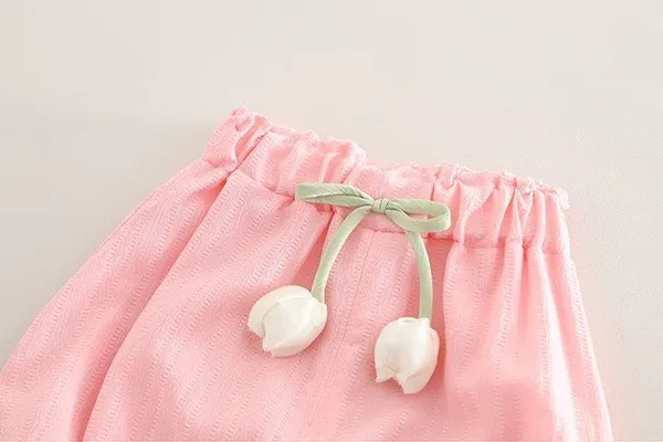 Pink_Trendy_&_Comfortable_Tulip_In_Heart_Short_Set_For_Girls
