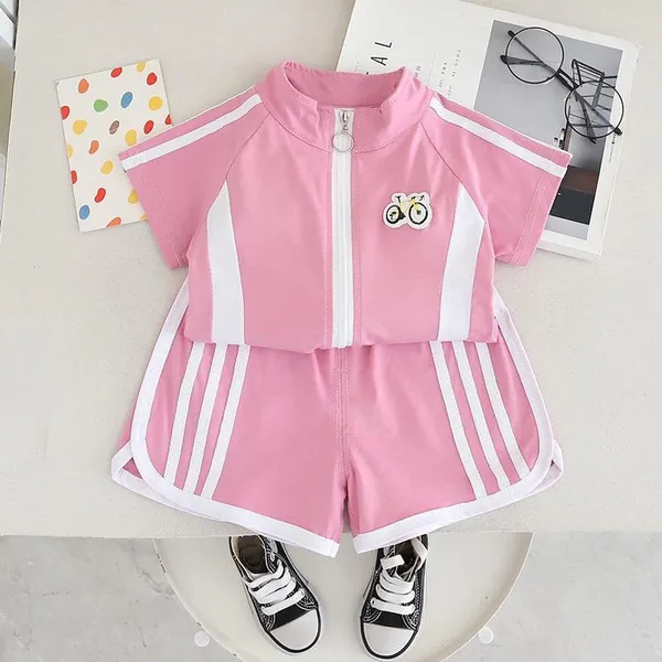 Pink_Trendy_&_Comfortable_Sporty_Shorts_Set_For_Girls