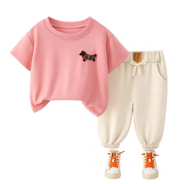 Pink_Trendy_&_Comfortable_Dog_Shorts_Set_For_Girls