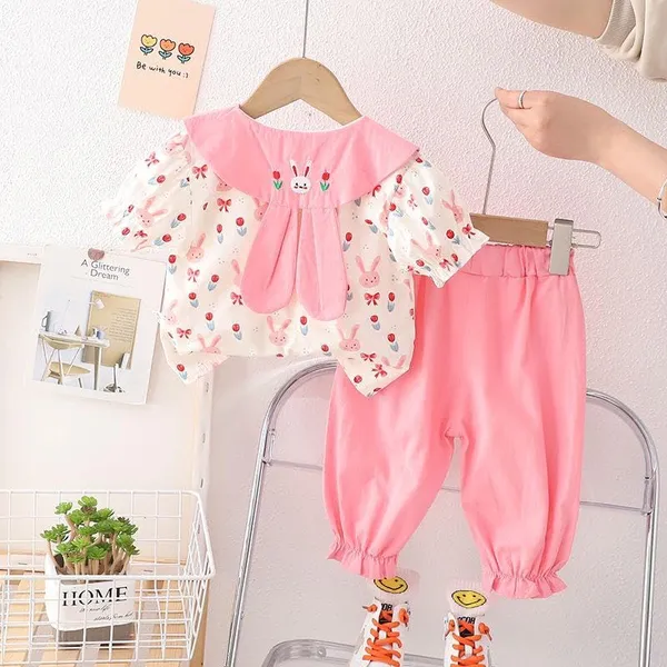 Pink_Trendy_&_Comfortable_Bunny_Pants_Set_For_Girls
