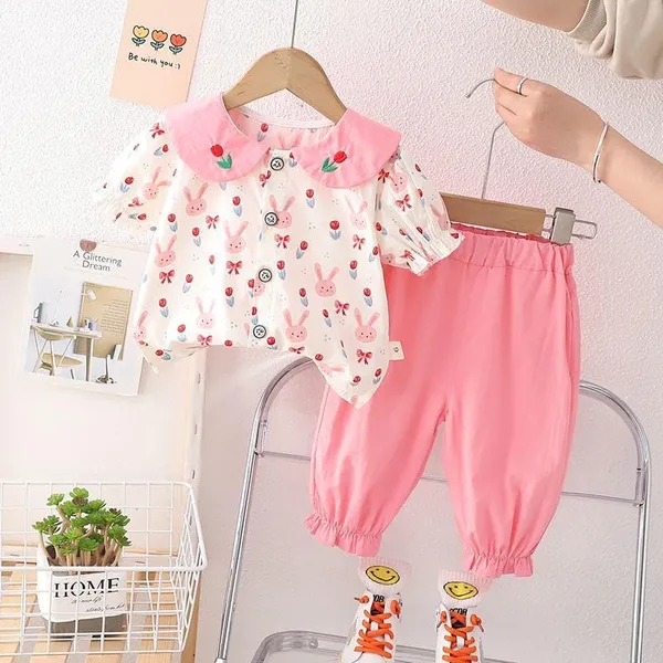 Pink_Trendy_&_Comfortable_Bunny_Pants_Set_For_Girls