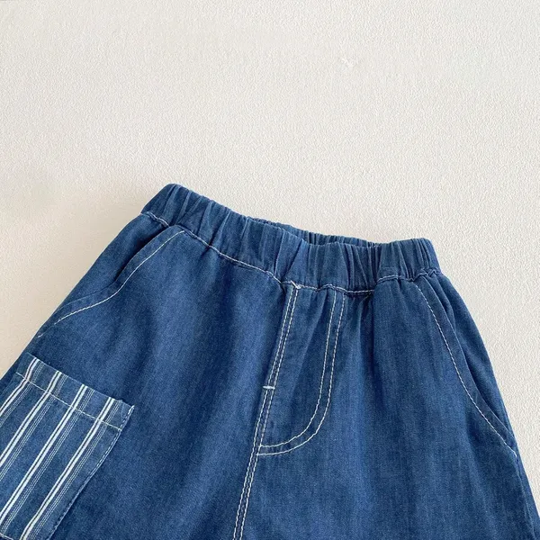 Dark_Blue_Trendy_&_Comfortable_Striped_Denim_Shorts_Set_For_Boys