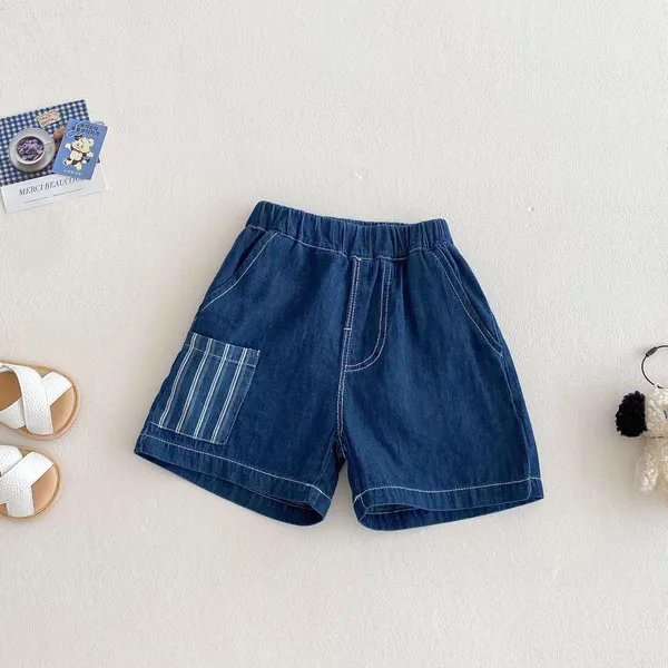 Dark_Blue_Trendy_&_Comfortable_Striped_Denim_Shorts_Set_For_Boys