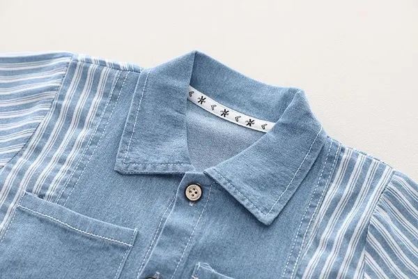 Light_Blue_Trendy_&_Comfortable_Striped_Denim_Shorts_Set_For_Boys