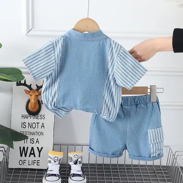 Light_Blue_Trendy_&_Comfortable_Striped_Denim_Shorts_Set_For_Boys
