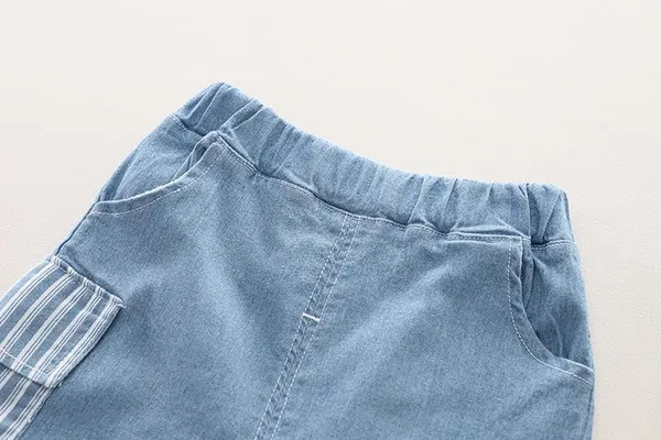Light_Blue_Trendy_&_Comfortable_Striped_Denim_Shorts_Set_For_Boys