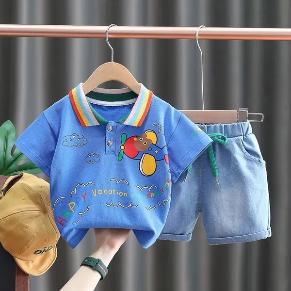 Blue_Trendy_&_Comfortable_Vacation_Denim_Shorts_Set_For_Boys