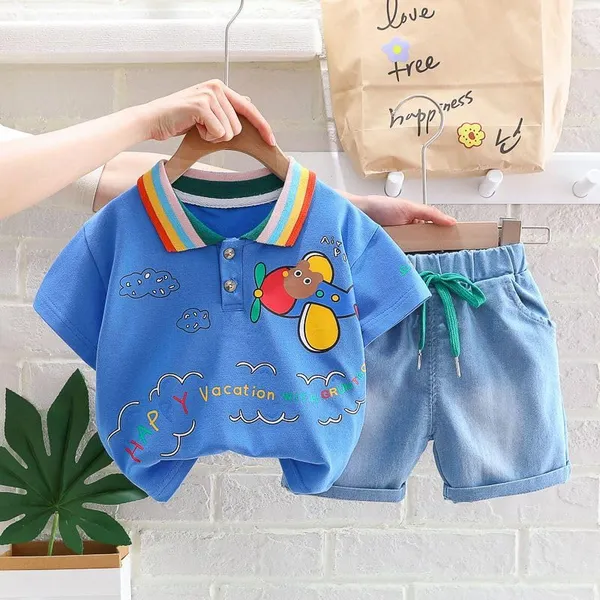 Blue_Trendy_&_Comfortable_Vacation_Denim_Shorts_Set_For_Boys
