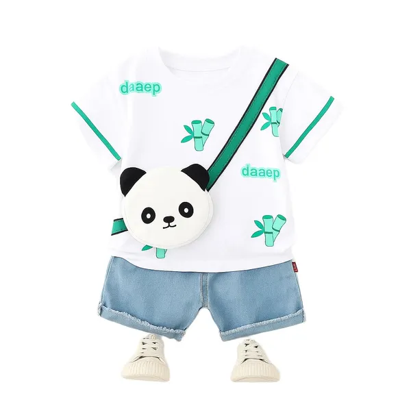 White_Trendy_&_Comfortable_3D_Animal_Denim_Set_For_Girls