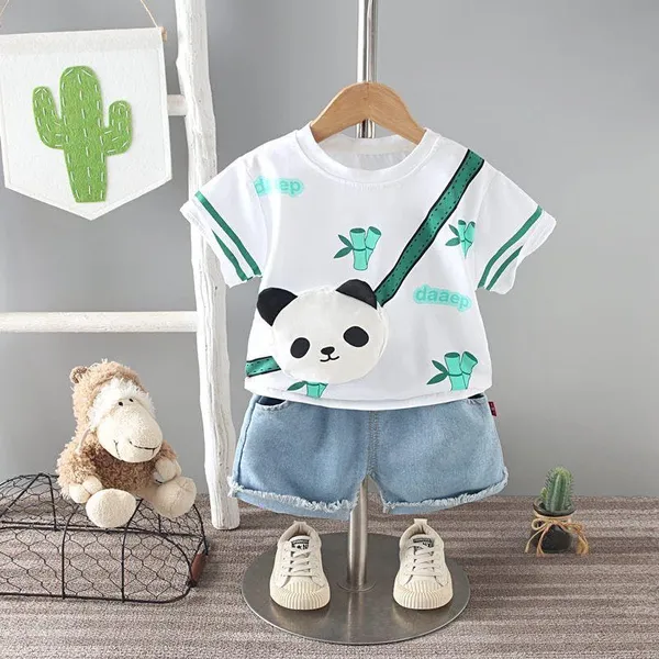 White_Trendy_&_Comfortable_3D_Animal_Denim_Set_For_Girls