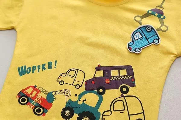 Yellow_Trendy_&_Comfortable_Car_Denim_Short_Set_For_Boys