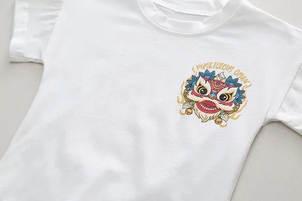 White_Trendy_&_Comfortable_Lion_T-Shirt_Set_For_Boys
