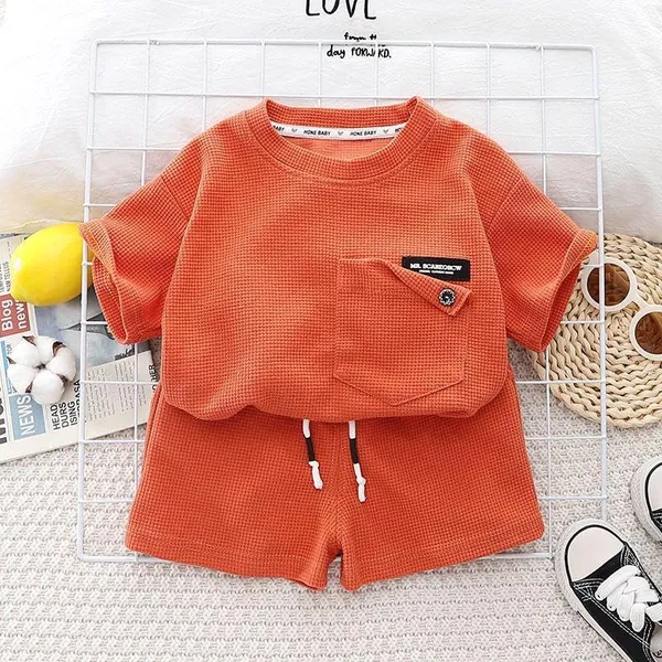 Orange_Trendy_&_Comfortable_Textured_Shorts_Set_For_Boys
