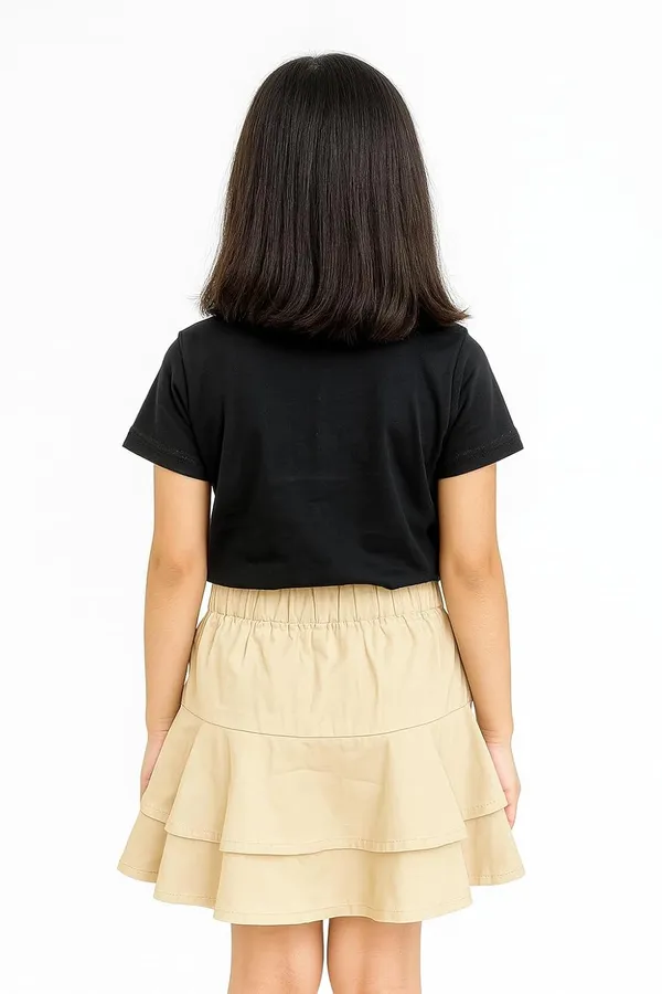 Black_Trendy_&_Comfortable_Daisy_Days_Tee_&_Twirl_Skirt_Set_For_Girls