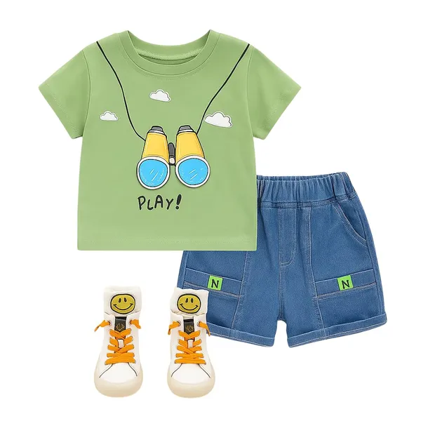 Green_Trendy_&_Comfortable_Binoculars_T-Shirt_Set_For_Boys