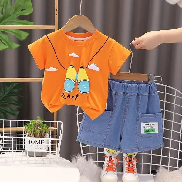 Orange_Trendy_&_Comfortable_Binoculars_T-Shirt_Set_For_Boys