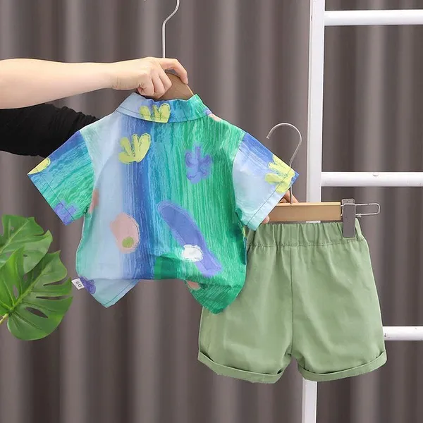 Dark_Green_Trendy_&_Comfortable_Painted_Shirts_Set_For_Boys