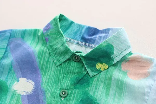 Dark_Green_Trendy_&_Comfortable_Painted_Shirts_Set_For_Boys