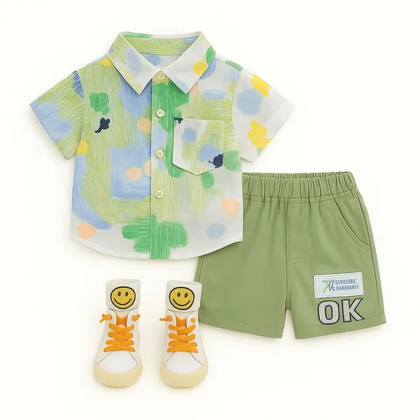 Light_Green_Trendy_&_Comfortable_Painted_Shirts_Set_For_Boys