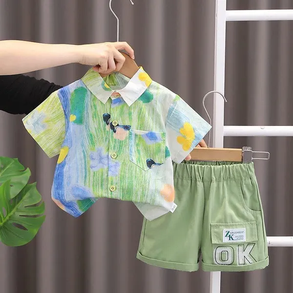 Light_Green_Trendy_&_Comfortable_Painted_Shirts_Set_For_Boys