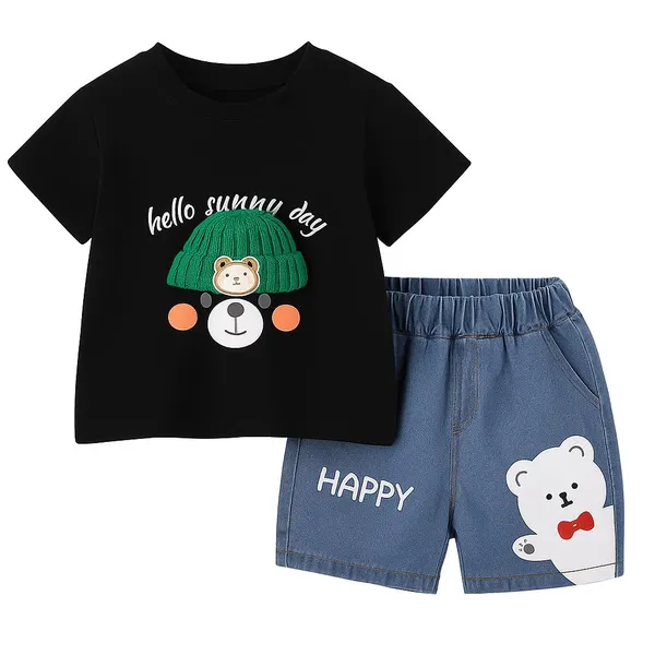 Black_Trendy_&_Comfortable_Knitted_Cap_T-Shirt_Set_For_Boys