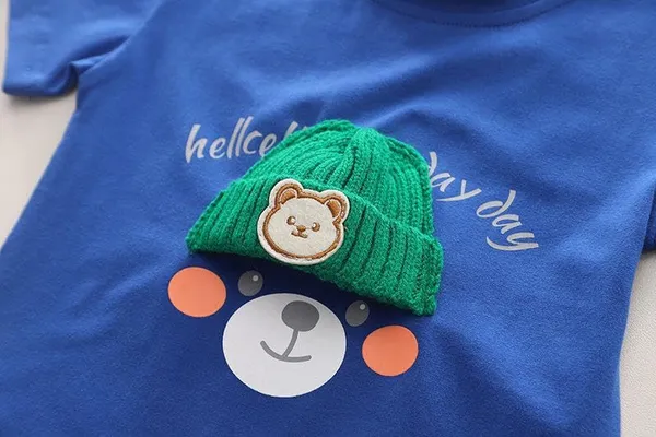 Blue_Trendy_&_Comfortable_Knitted_Cap_T-Shirt_Set_For_Boys