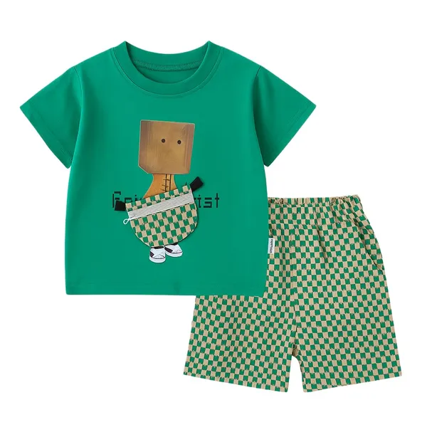 Green_Trendy_&_Comfortable_Box_Cartoon_T-Shirt_Set_For_Boys