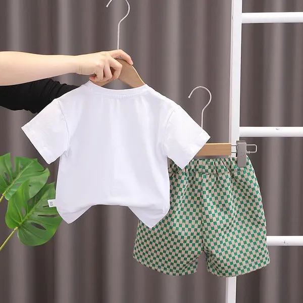 White_Trendy_&_Comfortable_Box_Cartoon_T-Shirt_Set_For_Boys
