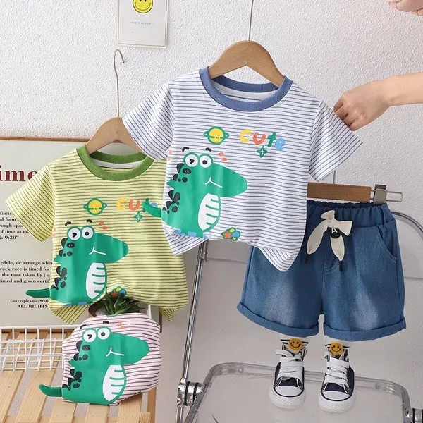 Blue_Trendy_&_Comfortable_Dinosaur_Denim_Short_Set_For_Boys