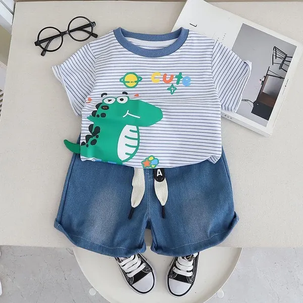 Blue_Trendy_&_Comfortable_Dinosaur_Denim_Short_Set_For_Boys
