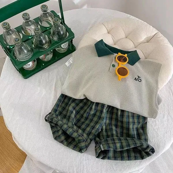 Green_Trendy_&_Comfortable_Sleeveless_Polo_T-Shirt_Set_For_Boys