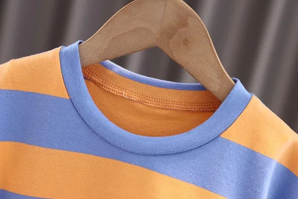 Orange_Trendy_&_Comfortable_Striped_T-Shirt_Shorts_Set_For_Boys