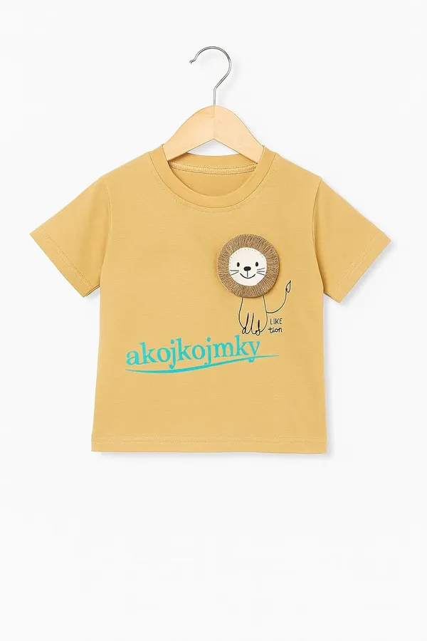 Brown_Trendy_&_Comfortable_Little_King_Lion_Tee_&_Shorts_Set_For_Boys