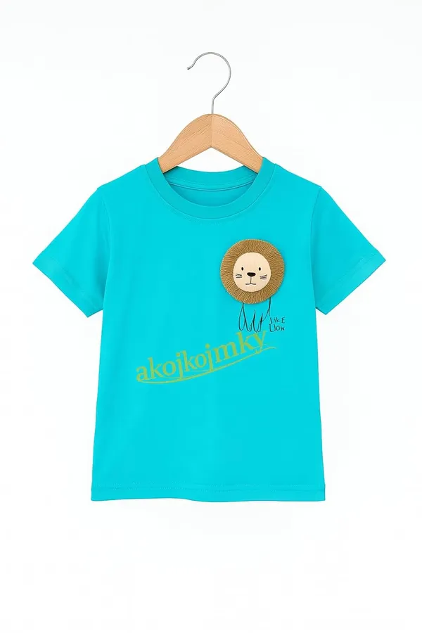 Sea_Green_Trendy_&_Comfortable_Little_King_Lion_Tee_&_Shorts_Set_For_Boys