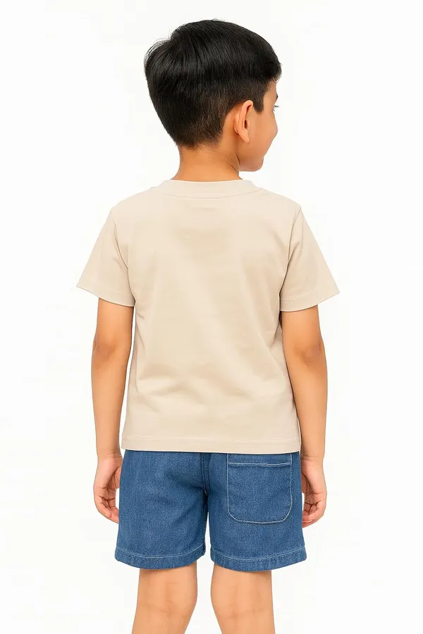 Brown_Trendy_&_Comfortable_Color_Block_Craze_Graphic_Tee_&_Denim_Shorts_Set_For_Boys