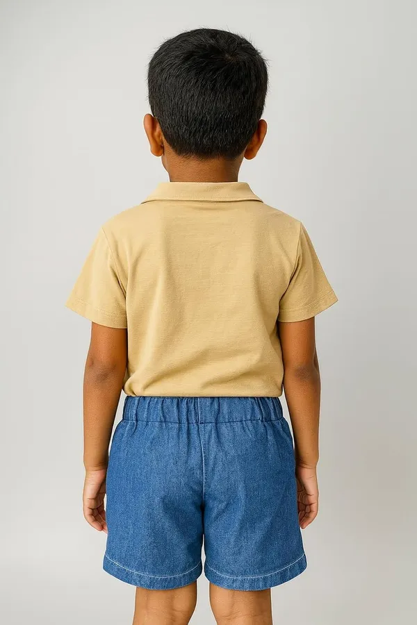 Brown_Trendy_&_Comfortable_Jurassic_Polo_Dino_Top_&_Jungle_Shorts_Set_For_Boys