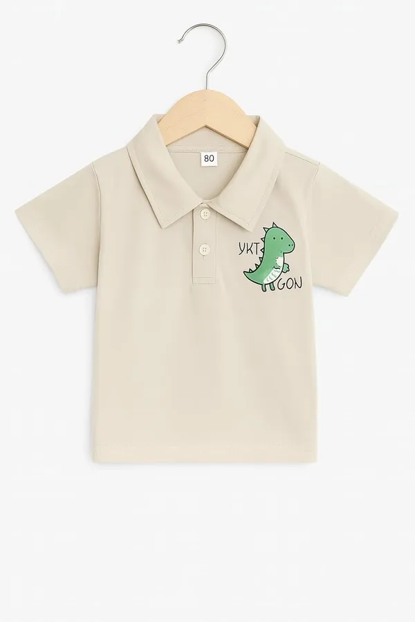 Grey_Trendy_&_Comfortable_Jurassic_Polo_Dino_Top_&_Jungle_Shorts_Set_For_Boys