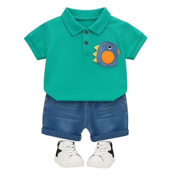 Green_Trendy_&_Comfortable_Polo_T-Shirt_Denim_Set_For_Boys