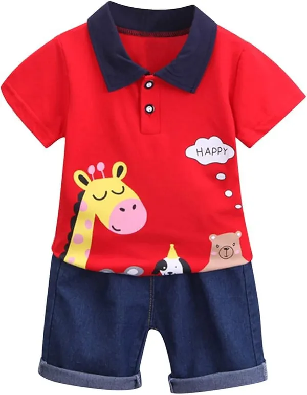 Red_Trendy_&_Comfortable_Giraffe_Denim_Set_For_Boys