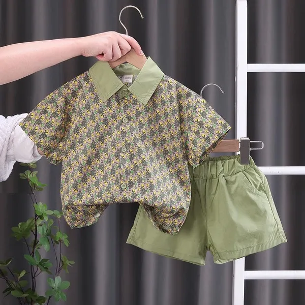 Green_Trendy_&_Comfortable_Printed_Shirt_Set_For_Boys