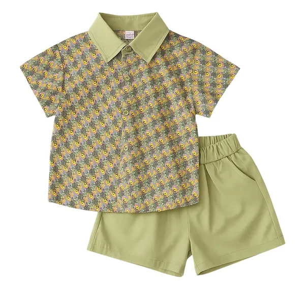 Green_Trendy_&_Comfortable_Printed_Shirt_Set_For_Boys