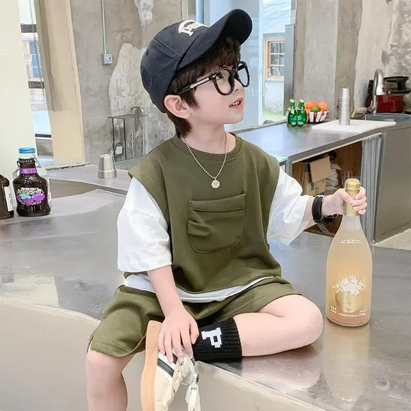 Green_Trendy_&_Comfortable_Oversized_Shorts_Set_For_Boys