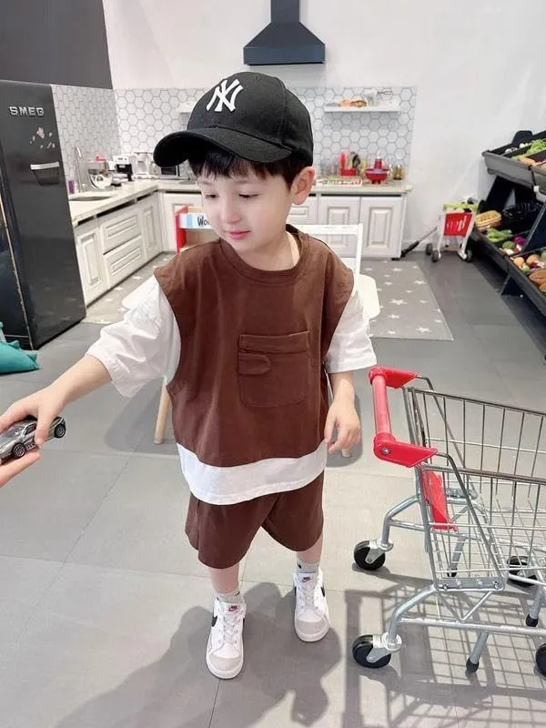 Maroon_Trendy_&_Comfortable_Oversized_Shorts_Set_For_Boys