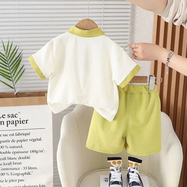 Cream_Trendy_&_Comfortable_Bear_Shorts_Set_For_Boys
